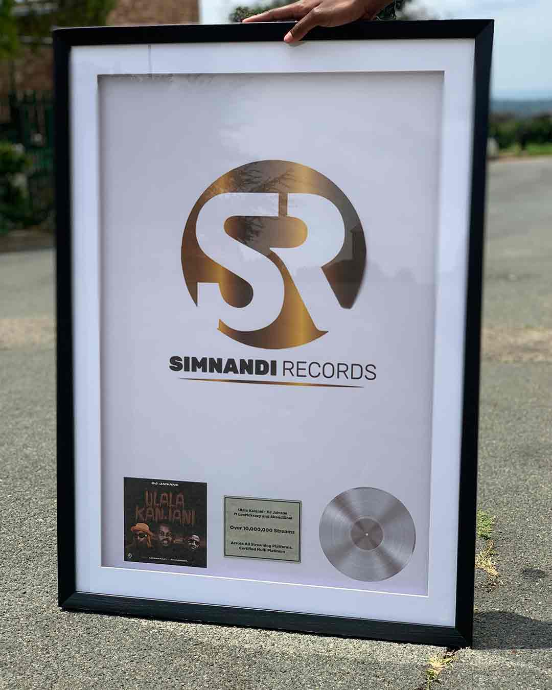 Simnandi Records and DJ Jaivane Plaques